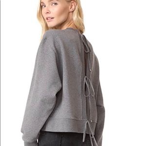 T by Alexander Wang tie back sweatshirt